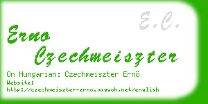 erno czechmeiszter business card